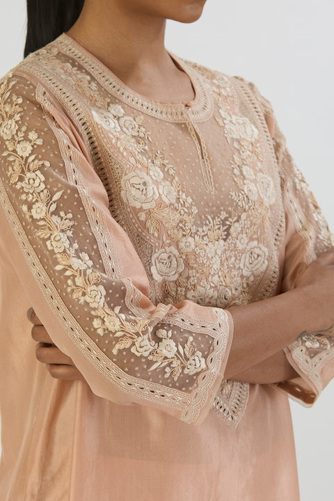 Inaayat Kurta and Pant-Peach