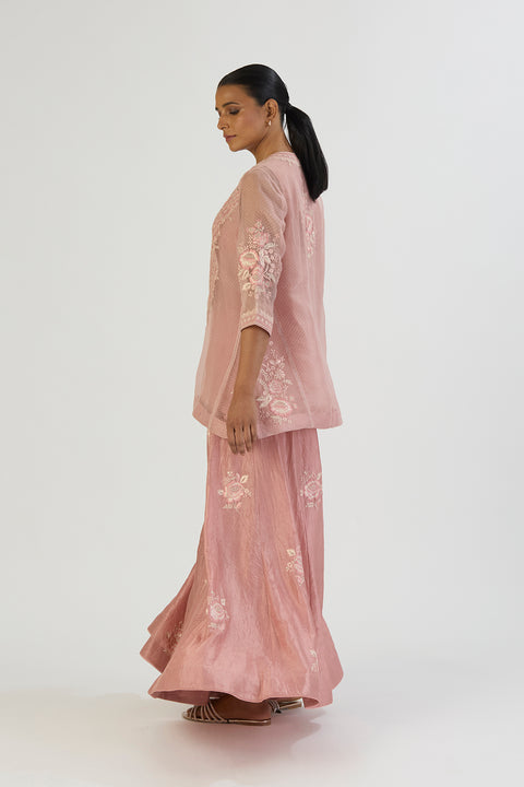 Padma Kurta and Sharara-Salmon Pink