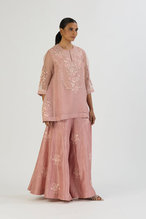 Padma Kurta and Sharara-Salmon Pink
