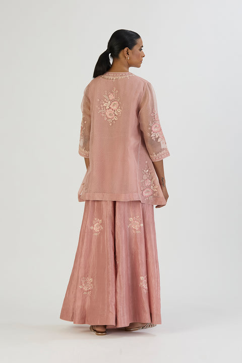 Padma Kurta and Sharara-Salmon Pink