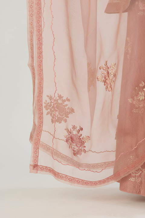 Yuvika Dupatta-Salmon Pink