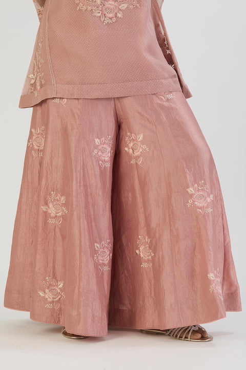 Padma Kurta and Sharara-Salmon Pink