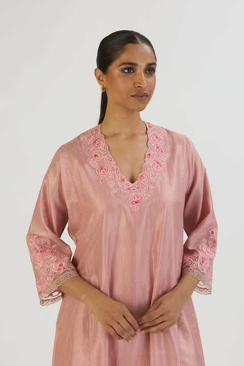 Ikaya Kurta and Pant-Salmon Pink