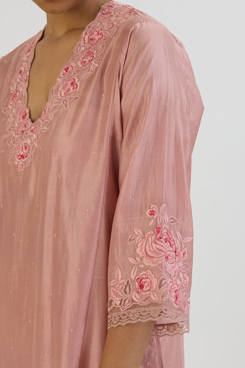 Ikaya Kurta and Pant-Salmon Pink