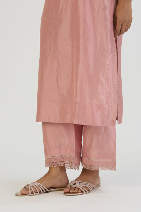 Aastha Kurta and Pant-Salmon Pink