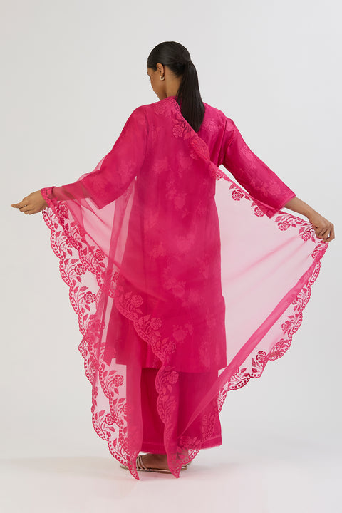 Edha Dupatta-Fuschia Pink
