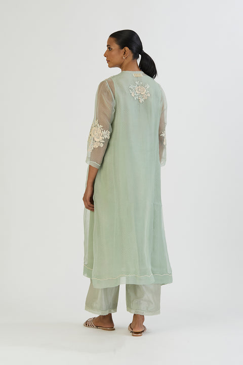 Janki Kurta and Pant-Sage Blue