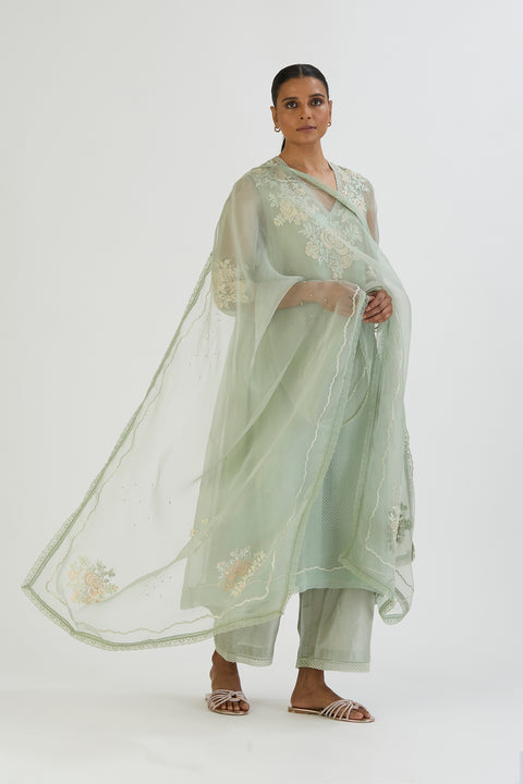 Manvi Dupatta-Sage Blue