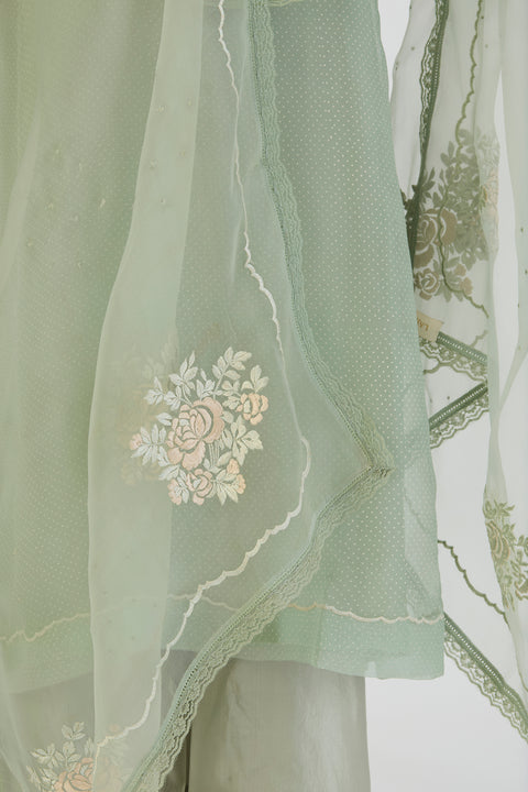 Manvi Dupatta-Sage Blue
