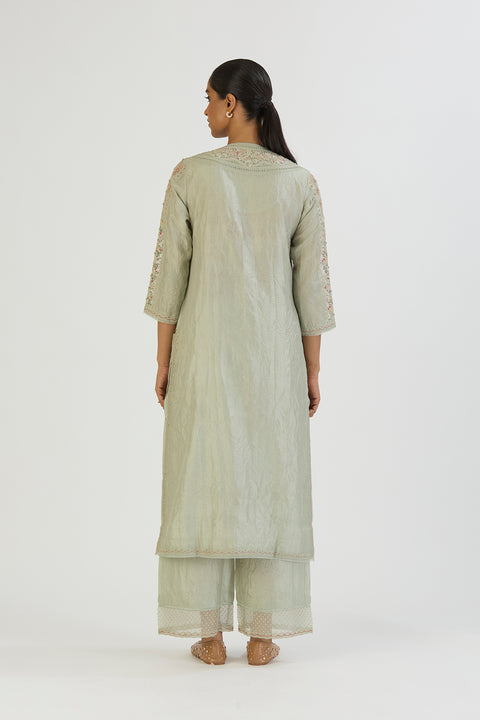 Inaayat Kurta and Pant-Sage Blue