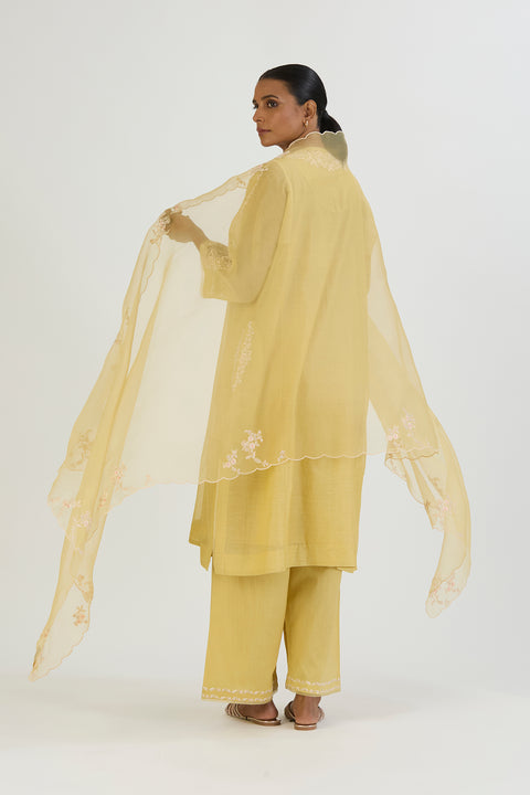 Saral Dupatta-Light Yellow