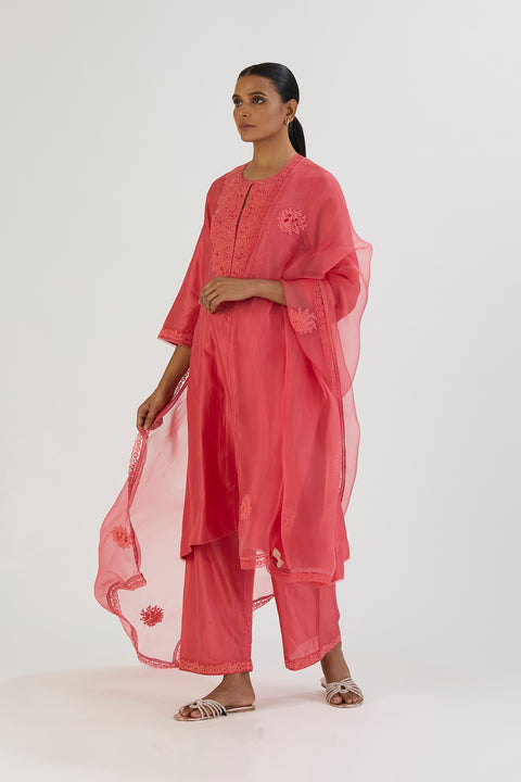 Kashish Dupatta-Coral