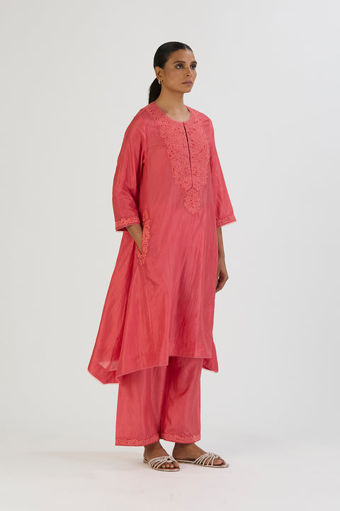 Vaidehi Kurta and Pant-Coral