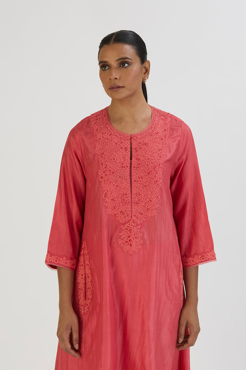 Vaidehi Kurta and Pant-Coral