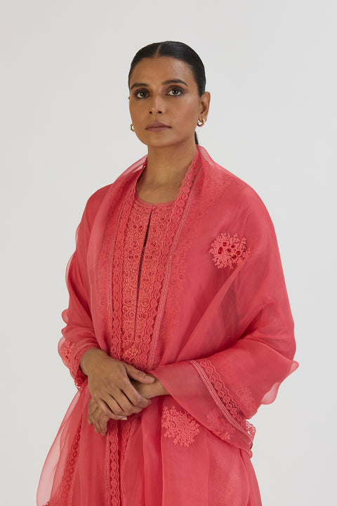 Kashish Dupatta-Coral