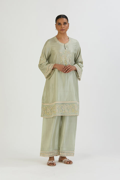 Richa Kurta and Pant-Sage Blue