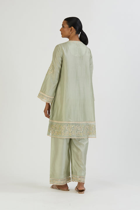 Richa Kurta and Pant-Sage Blue