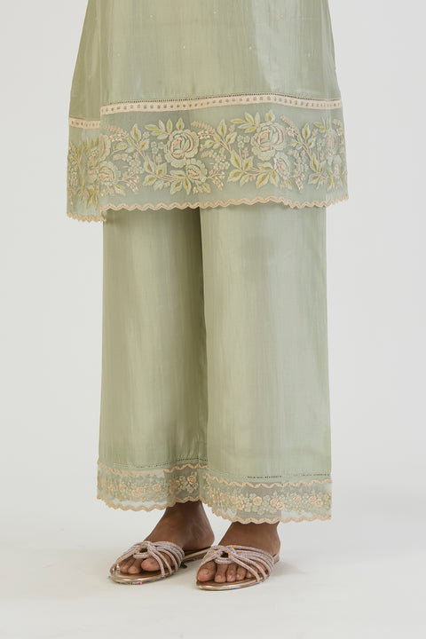 Richa Kurta and Pant-Sage Blue