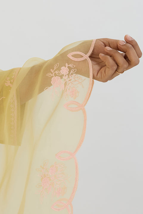 Riva Dupatta-Lime Yellow