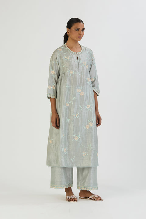 Janvi Kurta and Pant-Blue