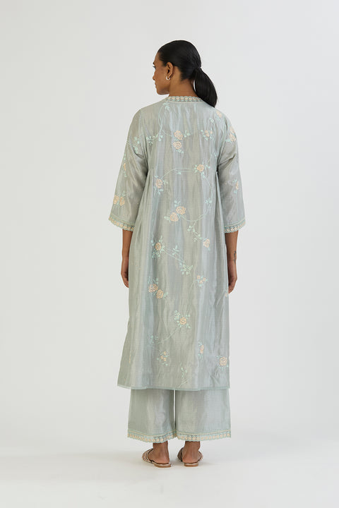 Janvi Kurta and Pant-Blue