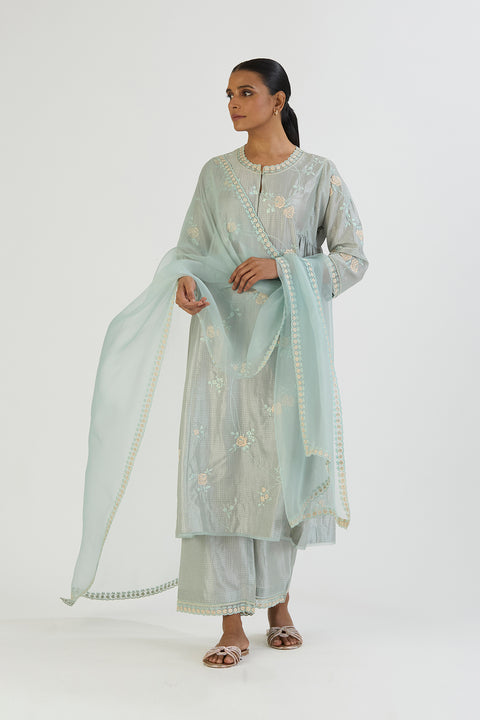 Janvi Kurta and Pant-Blue