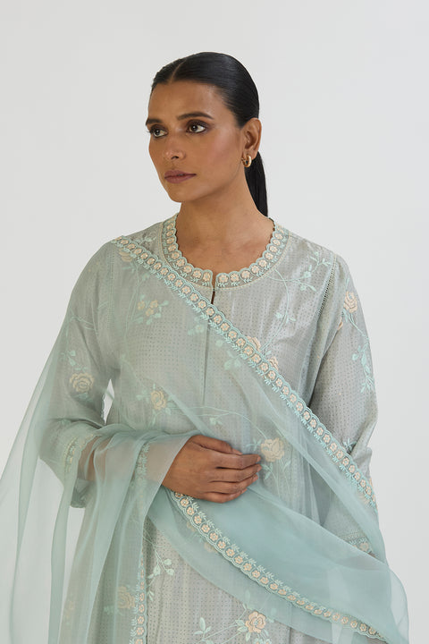 Janvi Kurta and Pant-Blue