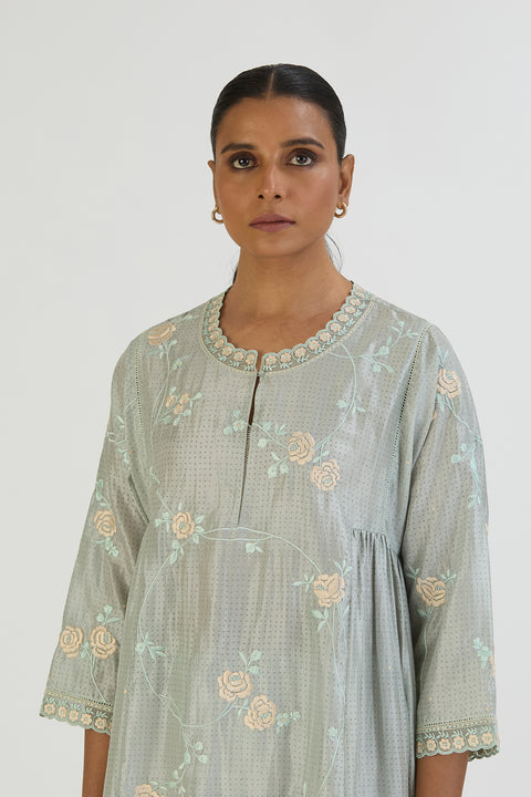 Janvi Kurta and Pant-Blue