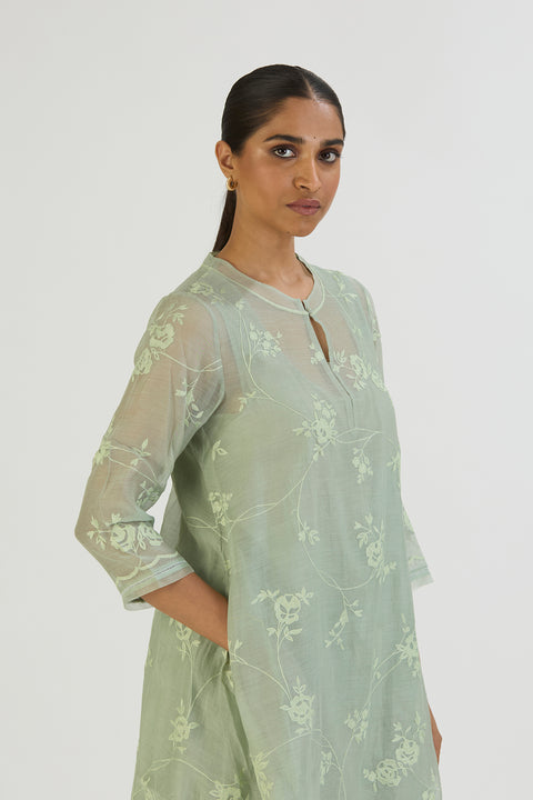 Bela Kurta and Pant-Sage Blue