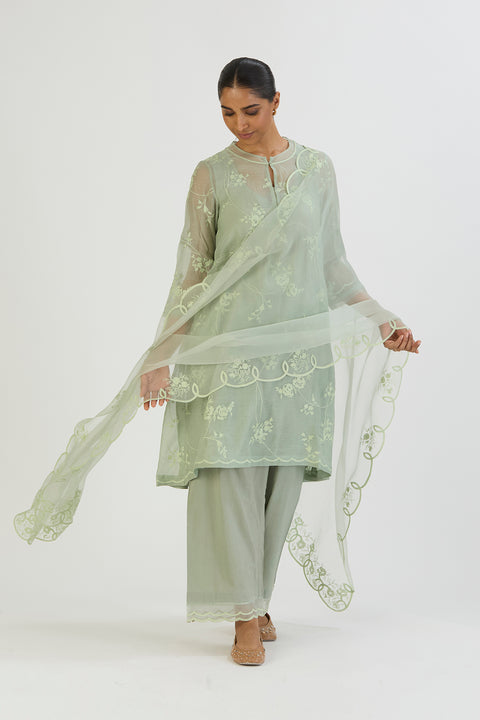 Bela Kurta and Pant-Sage Blue