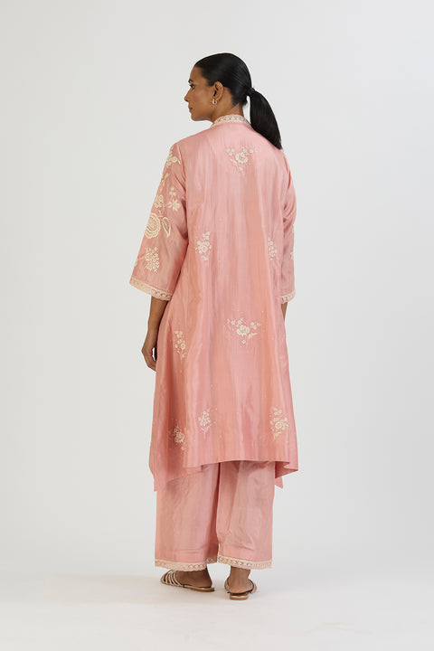 Tara Kurta and Pant-Salmon Pink