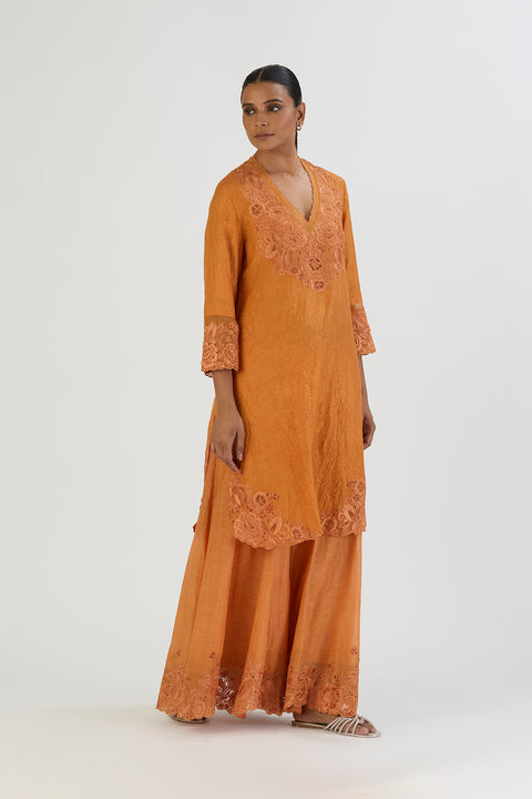 Isha Kurta and Sharara-Orange