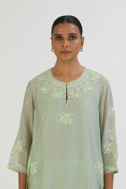 Yami Kurta and Pant-Sage Blue