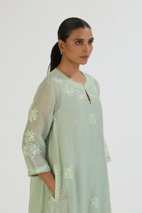 Yami Kurta and Pant-Sage Blue