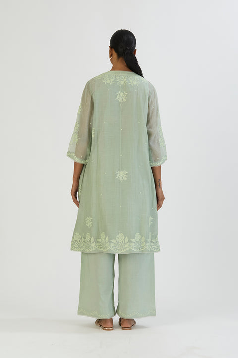 Yami Kurta and Pant-Sage Blue