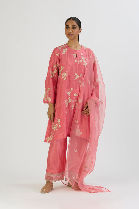 Juhi Dupatta-Coral