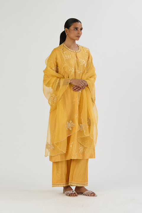 Janvi Kurta and Pant-Yellow