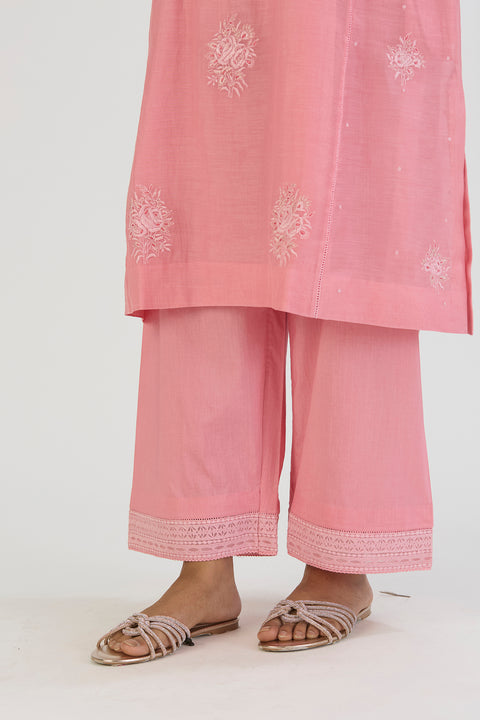 Aadhya Kurta and Pant-Bright Pink