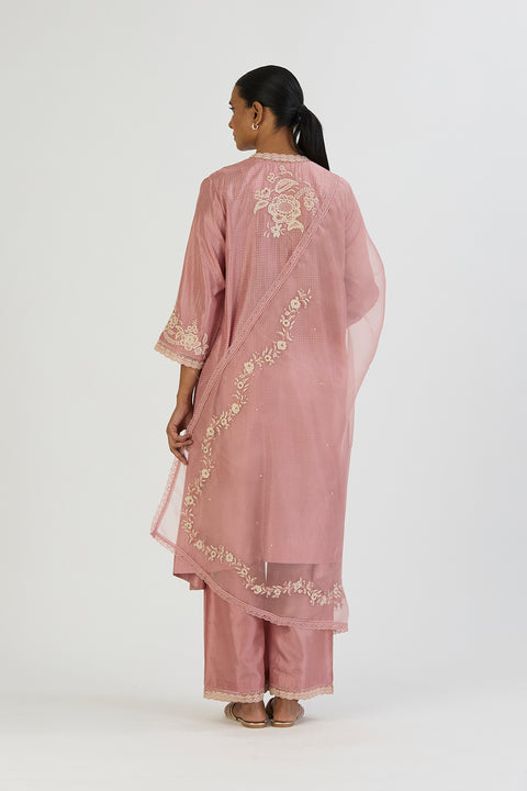 Sanah Dupatta-Salmon Pink