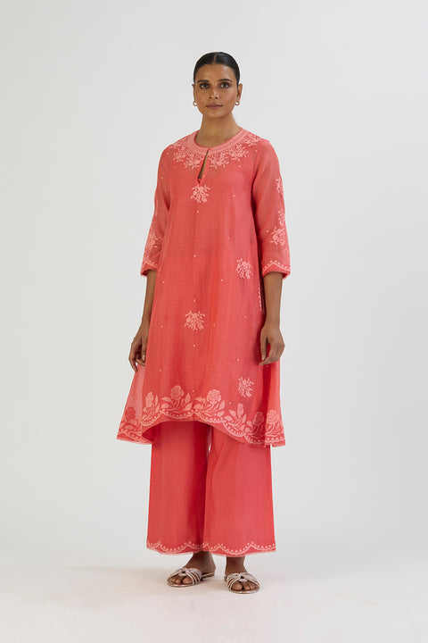 Yami Kurta and Pant-Dark Pink
