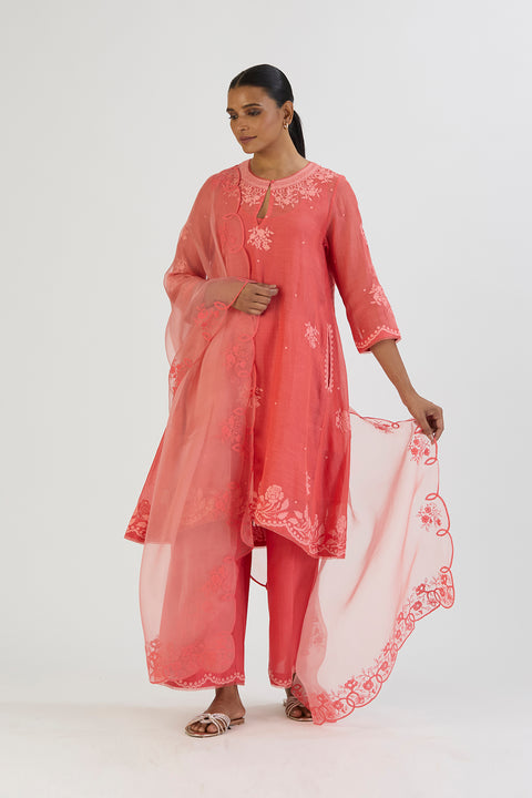 Yami Kurta and Pant-Dark Pink