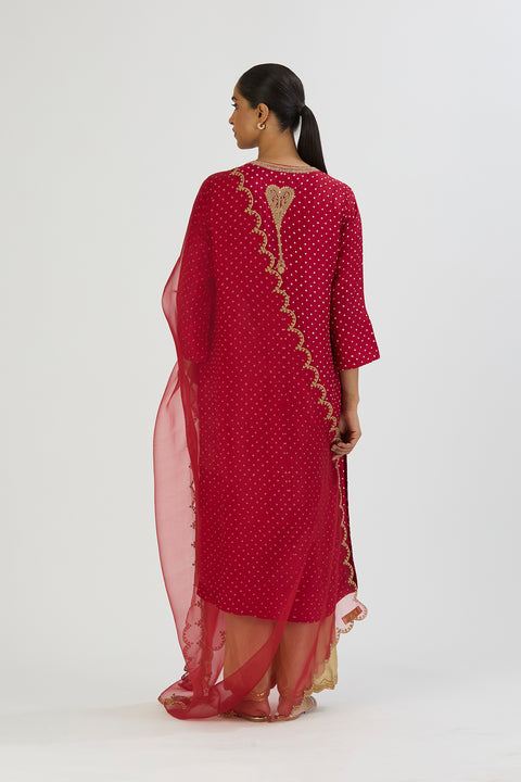 Sarah Dupatta-Red