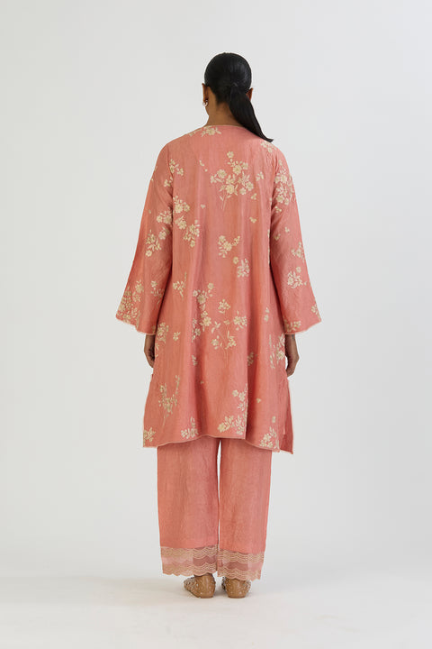 Diti Kurta and Pant-Salmon Pink