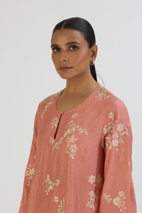 Diti Kurta and Pant-Salmon Pink