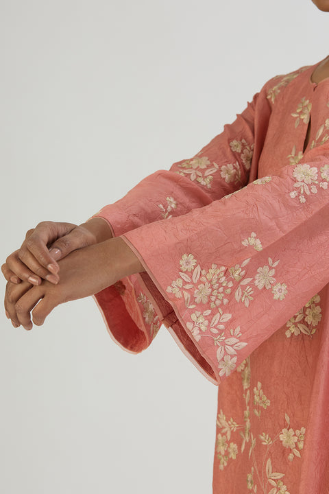Diti Kurta and Pant-Salmon Pink