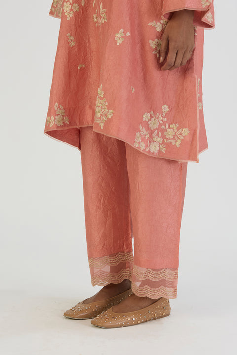 Diti Kurta and Pant-Salmon Pink