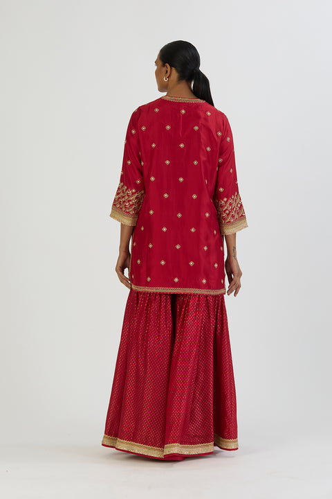 Urmi Kurta and Sharara-Red