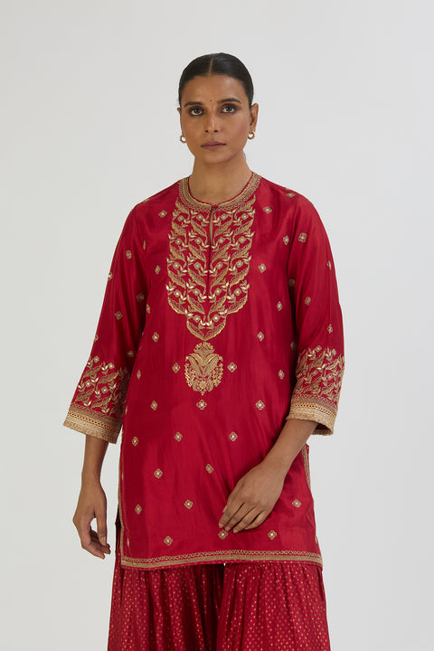 Urmi Kurta and Sharara-Red