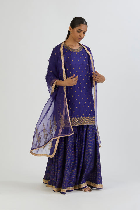 Hoor Dupatta-Dark Blue