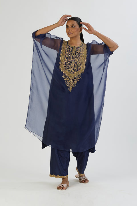 Zoya Kaftan and Pant-Navy Blue